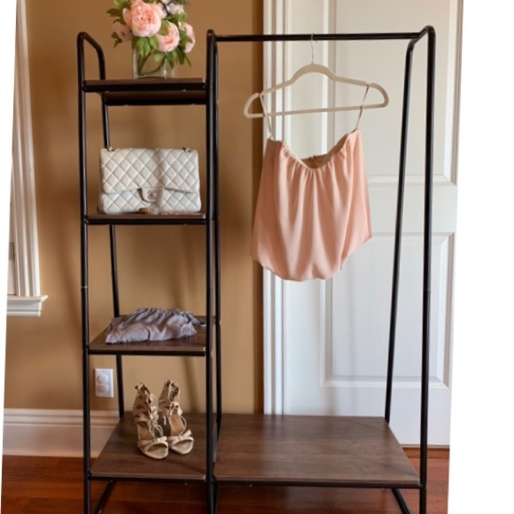 Paper Crown Blush Blouson Strapless Top, sz S - Picture 2 of 8